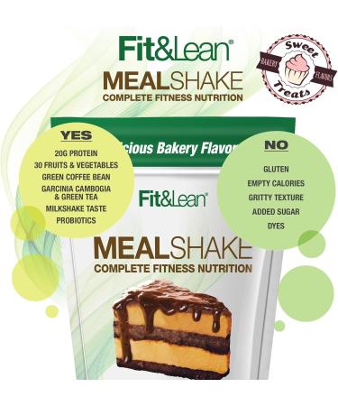 Fit & Lean Chocolate Peanut Butter Pie Meal Replacement Shake - 1lb, 10 Servings - Buy Online on GoSupps.com