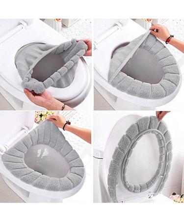 Clarmonde Luxury Toilet Seat Cover Cushion Pads - Super Warm 5-Pack (Random Color) - Buy Online on GoSupps.com