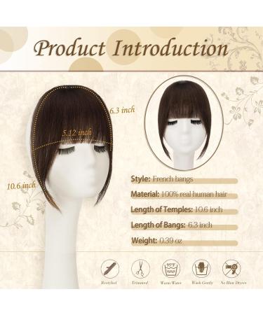 Shop Sofeiyan 100% Remy Real Hair Clip-In Fringe Bangs | Natural Pony Extensions | Medium Brown Hair for Women - Buy Online on GoSupps.com