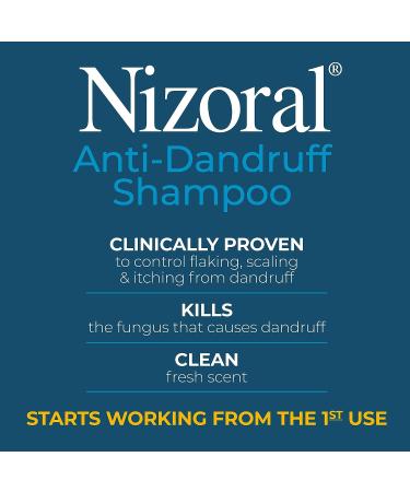 Nizoral Anti-Dandruff Shampoo 1% Ketoconazole Fresh Scent - 14 Fl Oz (Pack of 2) - 7 Fl Oz (Pack of 2) - Buy Online on GoSupps.com