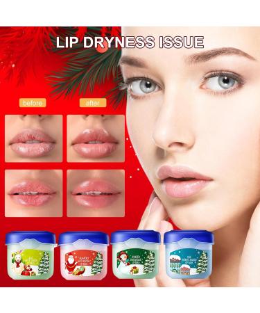  Myluatye Hydrating Lip Balm Set Christmas Natural Moisturizing Lip Balm Lip Care Intense Hydration to Soothe Dry and Cracked Lips - (7g x 4pcs) - Buy Online on GoSupps.com