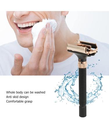 Double Edge Metal Safety Razor Handle - Reusable Grip Manual Shaver for Men & Women - Durable & Stylish Black - Buy Online on GoSupps.com