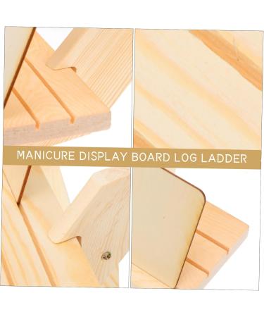 POPETPOP 1pc Nail Art Display Stand Make up Kit Tiered Nail Art Stand Makeup Tools Wooden Nail Color Board Beauty Tools Acrylic Stands for Display Nail Art Tools Log Sample Manicure Tools - Buy Online on GoSupps.com