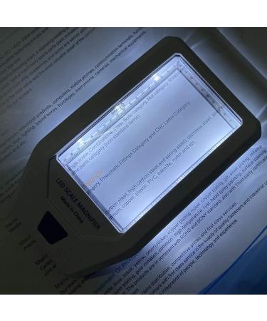 Portable Digital Magnifier Hands-Free 3X Reading Magnifier with LED Desktop Paperweight Magnifying Glass with Scale for Low Vision Seniors Reading Jewelry Ring Coins - Buy Online on GoSupps.com