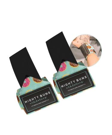 Mighty Buns - Wrist Wrap  Wrist Support for Women  Wrist Brace For Heavy Lifting  Wrist Wraps with Thumb Loops  Elastic  Stylish  & Non-Toxic  18 Inches Long x 3 Inches Wide  Mint  1 Pair