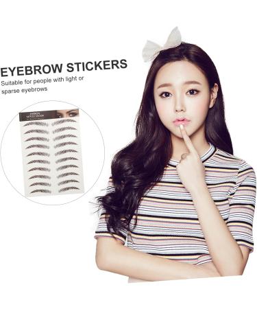 FOMIYES 36 Sheets Waterproof Eyebrow Stickers Makeup Stickers Quick Makeup Tools Temporary Brow Tattoos Set - Buy Online on GoSupps.com