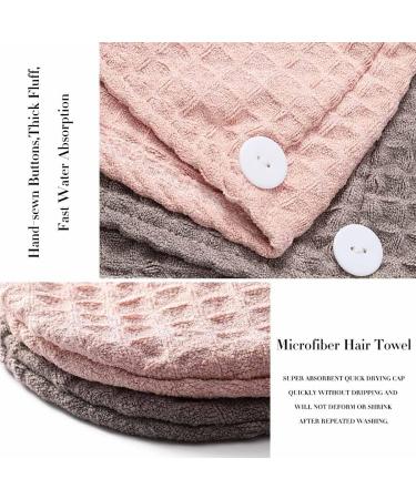 Microfiber Hair Towel Wrap Set - Quick Dry Absorbent Turban for Women & Girls | Anti-Frizz Hair Wrap Towel 2Pcs - Buy Online on GoSupps.com