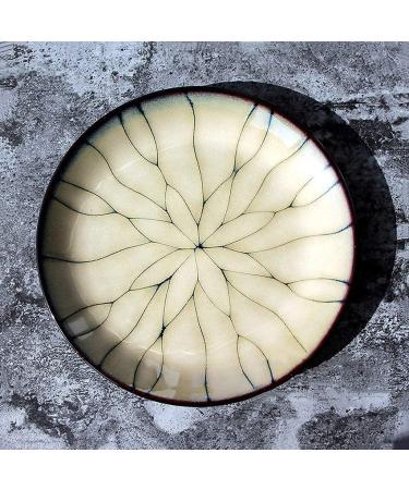 Dinnerware Set Kitchen and Dining Creative Ceramic Plate Steak Dinner Plate Flat Plate Fruit Salad Ramen Dish Japanese Restaurant Cutlery Home Round Dishes Euro Ceramic - Buy Online on GoSupps.com