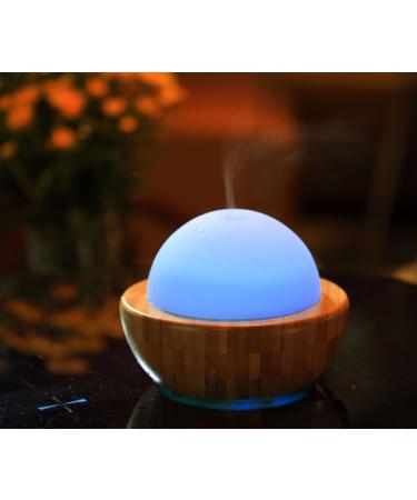 PAJOMA 44389 Aroma Diffuser Alzir - Glass & Bamboo LED Color Change 13 cm - Perfect for Home & Office | International Shipping - Buy Online on GoSupps.com