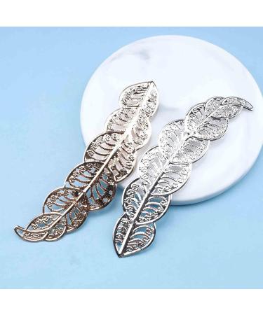 Yheakne Boho Leaf Hair Clip Metal Leaf Hairclips Barrette Gold Vintage Hair Barrette Pins Decorative Bobby Pin Alloy Minimalist Hair Accessories for Women and Girls Gifts (Gold) - Buy Online on GoSupps.com