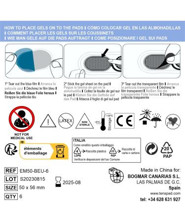 3x Replacement Set (6 Pieces) 100% Gel Pads for Beurer EM 50 Menstrual Relax Devices - Save Up to 30%! - Buy Online on GoSupps.com