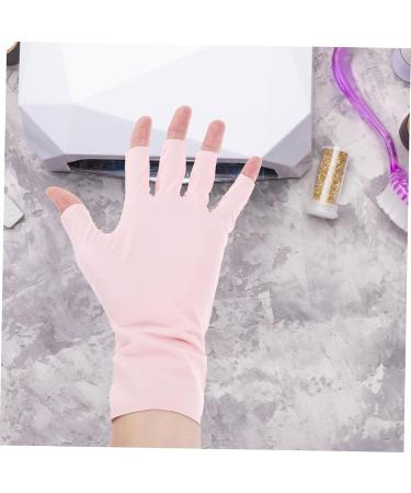 POPETPOP 2 Pairs Sun Gloves Pink Gloves Nail Art Uv Gloves Nail Uv Gloves Protective Gloves for Manicure Gel Nail Lamp Uv Gloves Sun Protection Gloves Summer Nylon Nail Supplies 21x12x0.1cm As Shown1 - Buy Online on GoSupps.com