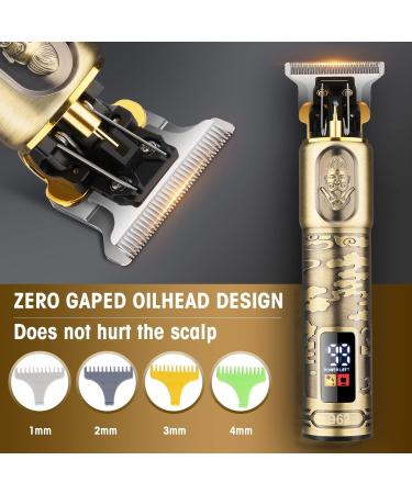 RESUXI Hair Clippers & Electric Razor Set - Cordless Trimmers Grooming Kit with LCD Display, Waterproof Design, 2 Foil Heads, 2 Speeds - Gold - Buy Online on GoSupps.com