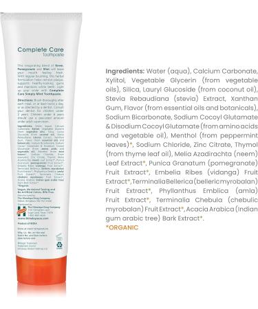 Himalaya Botanique Simply Mint Complete Care Toothpaste Refreshing Mint Flavour | Strong Teeth | Healthy Gums | Fresh Breath - 150g (Lot de 4) - Buy Online on GoSupps.com