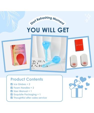 Premium Ice Globes for Facial & Eye Care - Cooling Beauty Tool for Women | Reduce Puffiness & Redness | Blue Quicksand - Buy Online on GoSupps.com