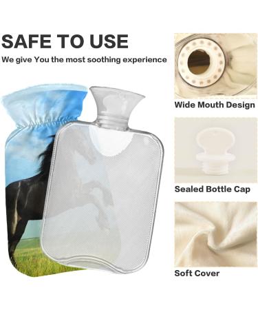 Soft 2L Hot Water Bottle with Cover - Warm & Cozy Winter Relief for Bed Hands Neck & Shoulders - Buy Online on GoSupps.com