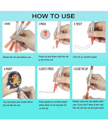 24-Color Acrylic Paint Pens for Rock, Canvas, Ceramics & More - Ultra-Fine Nib Waterborne Acrylic Ink Set - Buy Online on GoSupps.com