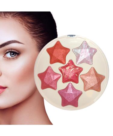 Shimmer Highlighter Blush Long Lasting Shimmer Face Palette 6 Colors Makeup Accesoories For Girlfriend Mother Women Girl And Daughter Rowces 01