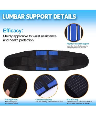 Back Brace Lumbar Support Back Braces Waist Support Belt Back Posture Corrector Lumbar Spine Decompression Waist Belt(X-Large) X-Large Blue - Buy Online on GoSupps.com