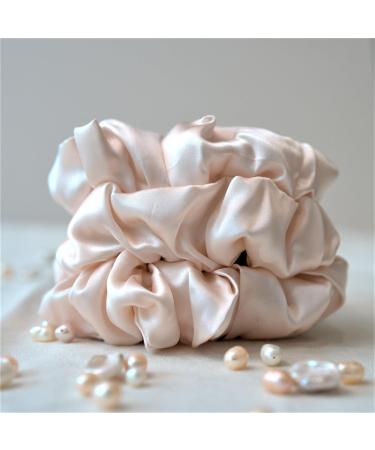 Shop Michoooyel 100% Silk Scrunchies - Soft Pink Hair Ties for Girls & Women | Durable Elastic Ponytail Holders & Hair Jewelry - Buy Online on GoSupps.com