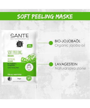 Sante Natural Cosmetics Soft Peeling Mask - Exfoliating Facial Treatment 2 x 4 ml | Shop Internationally - Buy Online on GoSupps.com