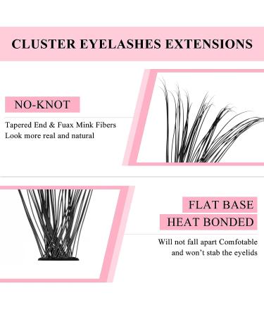 280pcs Fenshine Cluster Eyelash Extensions | Mixed 30D+40D | 0.07D Curl | 9-15mm | Soft Individual Lashes | Natural False Eyelashes - Buy Online on GoSupps.com