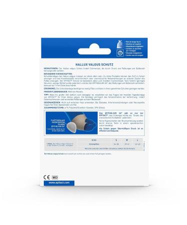 EPITACT Double Protection Cushion Size S (36-38) - Relief for Hallux Valgus Plantar Pain & Callus - International Shipping Available - Buy Online on GoSupps.com