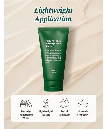 MILKTOUCH Hedera Helix Relaxing Cream Jumbo - Soothing Moisturizer for Redness-Prone Skin Hydrating Cica Extract Face Cream 3.38 oz - International Shipping Available - Buy Online on GoSupps.com