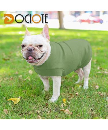Docio Dog Sweater - Soft & Warm T-Shirt for Small Dogs & Cats | Spring Clothes Coat | Green (1 Pack) - Buy Online on GoSupps.com