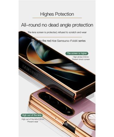 Buy Tivenfezk Nadoli for Samsung Galaxy Z Fold 4 - Astronaut Hidden Stand Ultra Thin Silicone Cover Scratch-Resistant 360 Ring - Purple - Buy Online on GoSupps.com
