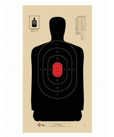 Police Silhouette Shooting Targets, Paper Shooting Target, Indoor and Outdoor Target, Great Value Targets, 25 Yard Police Pistol Silhouette, 14