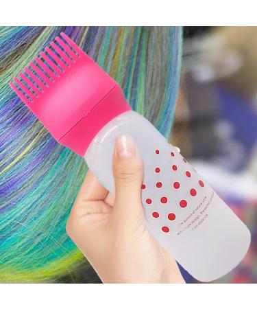 itrimaka Root Comb Applicator Bottle - Bottle Applicator Brush with Graduated Scale | Hair Oiling Applicator Bottle for Hair Dye Oil Comb Precise for Scalp and Hair Care Red - Buy Online on GoSupps.com