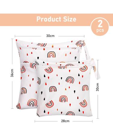 Dioxide Diaper Pocket & Wetbag | Waterproof Reusable Laundry Bag | Baby Wrap Pocket for Travel Swimming & Fitness - 2PC Rainbow Set - Buy Online on GoSupps.com