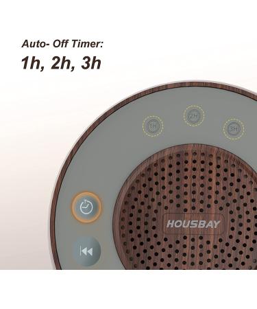 Housbay White Noise Machine - 31 High Fidelity Soothing Sounds - Sleep Timer - for Baby, Kids, Adults - Dark Brown Wooden - Buy Online on GoSupps.com