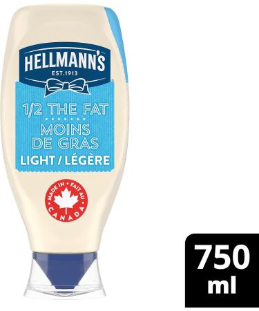 Hellmann's Mayonnaise Type Dressing condiment for fries burgers and salads Light Fat with Canadian free run eggs and canola oil 750 ml 750ml - Buy Online on GoSupps.com