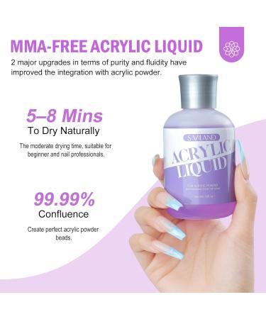 SAVILAND 9 OZ Acrylic Nail Kit - Clear Acrylic Powder & Liquid Complete Manicure Set for Starters DIY Home Salon Essentials - Buy Online on GoSupps.com