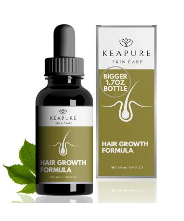 Hair Growth Oil Scalp Serum - Large 1.7oz 100% Natural Hair Growing Scalp Treatment to promote Stronger  Thicker  Longer Hair Regrowth for Men and Woman - Hair Loss Products for Hair Growth