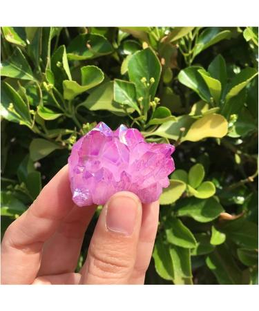 3pcs Aura Angel Crystal Cluster Natural Titanium Coating Gemstone Quartz Cluster Home Decor 110-120g Decoration - Buy Online on GoSupps.com