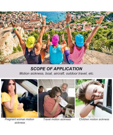 4 Pairs Motion Sickness Bands - Travel Wristbands for Car Sea & Air - Nausea Relief Wristbands (Black - Buy Online on GoSupps.com