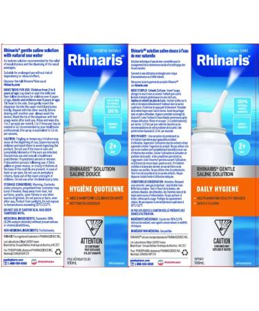Rhinaris Rhinaris Daily Hygiene - Isotonic Gentle Saline Solution 100ml - Natural Source Seawater Preservative Free Nasal Spray for Men Women & Kids - Relieves Dryness - Maintains Healthy Sinuses Gentle Formula - Buy Online on GoSupps.com