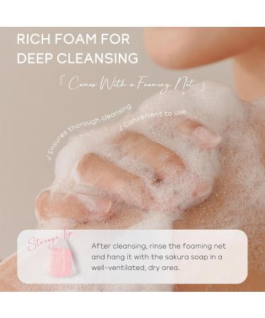 Sakura Soap - Flower Bar Soap - Natural Handmade Soap Bar - Body & Face Soap Bar - Skin Care Bar Soap for Cleanse and Soften Skin Even Skin Tone - Dark Spot Corrector Remover - Buy Online on GoSupps.com