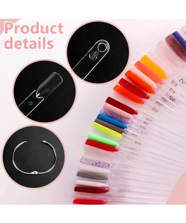 300 pcs Nail Polish Swatch Sticks - Clear Square Nail Sample Swatches with Number Stickers & Ring for Color Display | Perfect for Home DIY & Nail Art - Buy Online on GoSupps.com