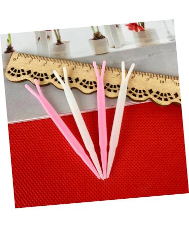 PLAFOPE 100pcs Plastic Forks for Clip Woman Stick Rods Accessories Fork Cosmetic Wear Y-shaped Supplies - Buy Online on GoSupps.com