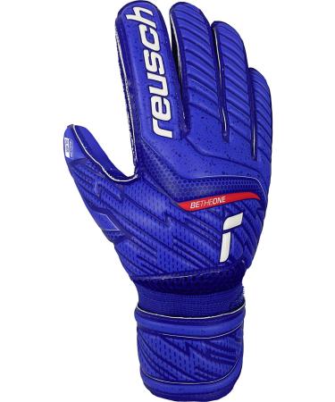 Reusch Unisex Youth Attrakt Silver Junior Goalkeeper Gloves Size 6 Deep Blue | Premium International Shipping Available - Buy Online on GoSupps.com