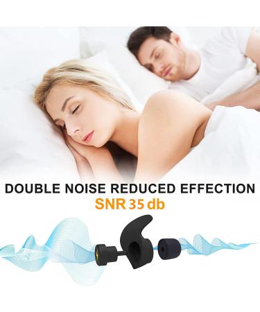 Silicone Ear Plugs for Sleeping - 6 Pairs, Noise Cancelling & Reusable - Ideal for Work, Study, Snoring, Shooting, Concerts - Black - Buy Online on GoSupps.com