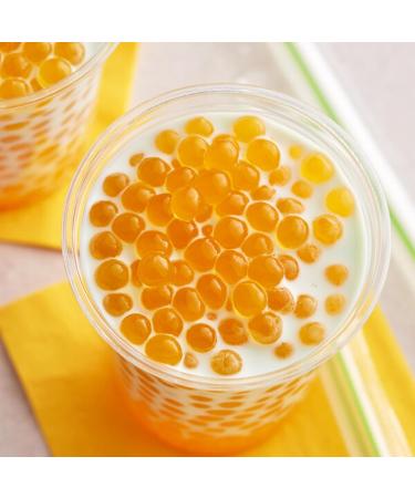 Tanoshiya Mango Popping Boba Pearls for Bubble Tea Dessert Toppings Cocktails - 1.3KG (Pack of 6) - Buy Online on GoSupps.com
