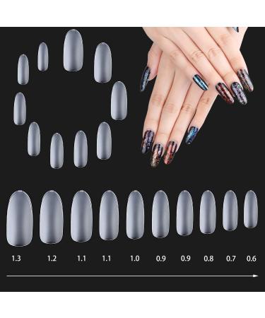 300 Ultra-Thin Almond Shape Artificial Fingernails No Lift Transparent Perfect for Nail Art & DIY Manicure - Buy Online on GoSupps.com