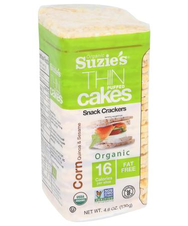 Suzie's Corn Quinoa & Sesame Thin Cakes 4.5 oz - Gluten-Free Snack Option - Buy Online on GoSupps.com