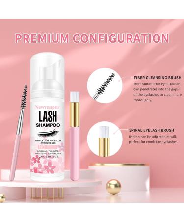 Buy Eyelash Serum & Shampoo Set - Safe & Effective Formula for Longer Lashes | 160ml Eyelash Cleaner with Brush & Mascara Rod - International Shipping Available - Buy Online on GoSupps.com