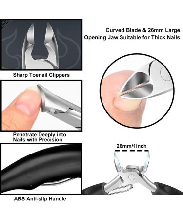 Onperpoe Toe Nail Clippers for Thick Nails with Soft Handle Professional Nail Scissors for Toenails Wide Jaw Opening Toenail Clippers Heavy Duty Toenail Clipper Nail Scissors for Women Men Seniors - Buy Online on GoSupps.com